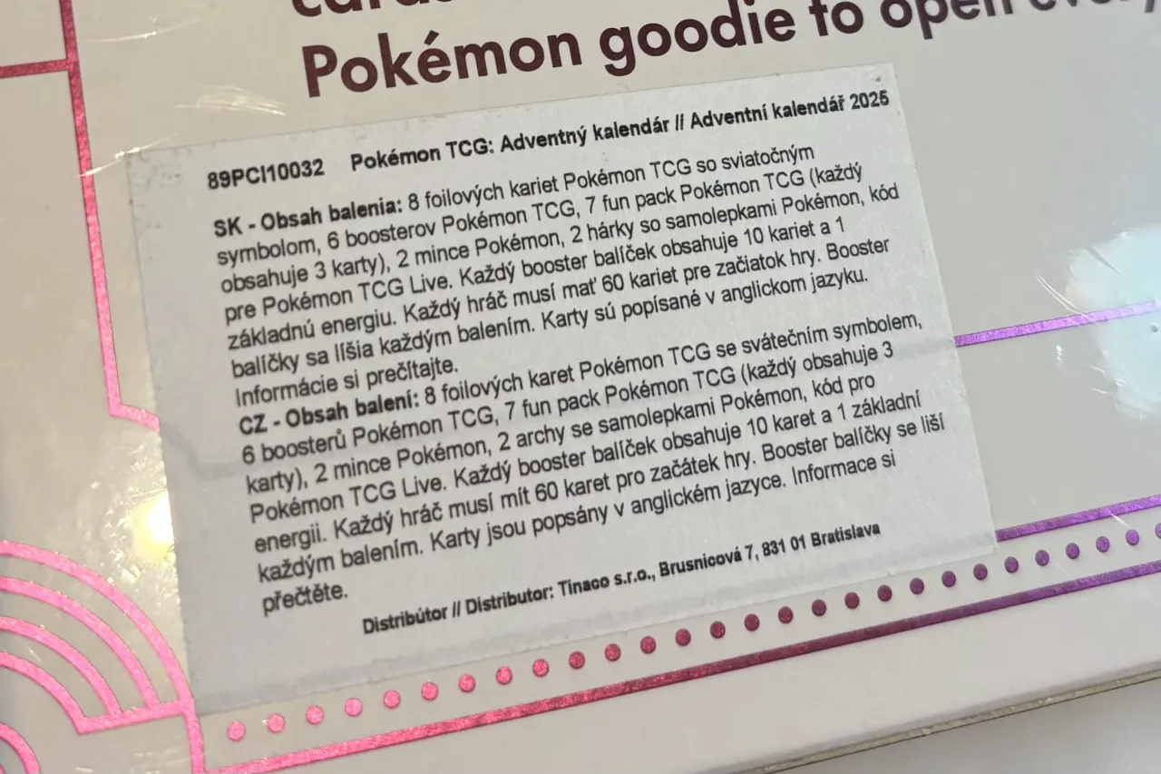 POKÉMON TCG ADVENTNÍ KALENDÁŘ 2025