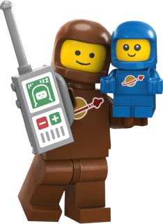 LEGO® 71037 MINIFIGURKA 24. SÉRIE - HNĚDÝ KOSMONAUT A KOSMODÍTĚ