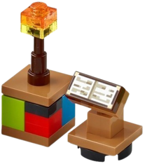 LEGO® MINECRAFT ČTECÍ PULT, KNIHOVNA A LOUČ
