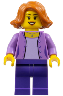 LEGO® CITY FIGURKA MAMINKA - MEDIUM LAVENDER JACKET