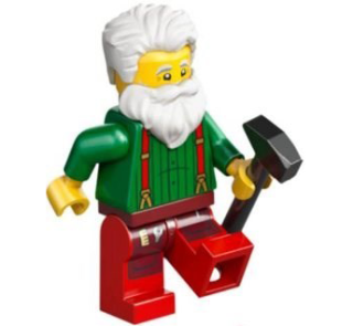 LEGO® CITY FIGURKA SANTA S KLADÍVKEM